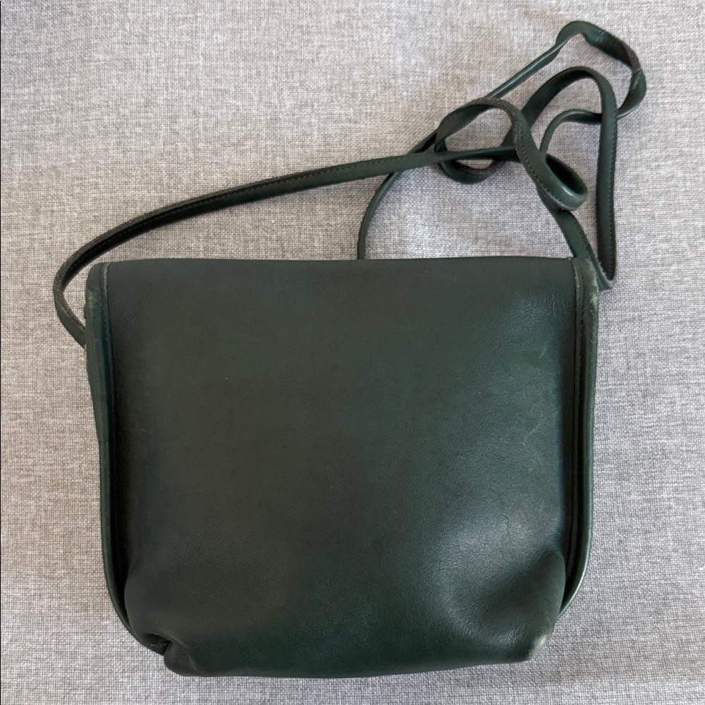 Coach 90s vintage green Leather Crossbody Bag K4B 9919 - Picture 2 of 15